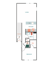 1x1 A10 4-207 floor plan